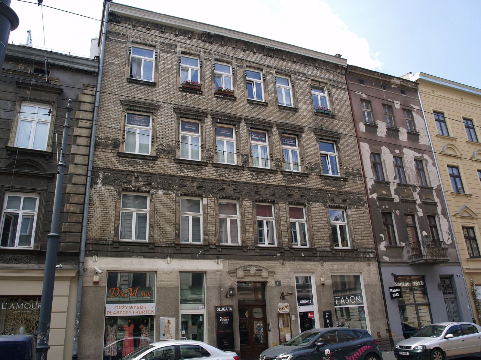 Elewacja frontowa kamienicy, Kraków