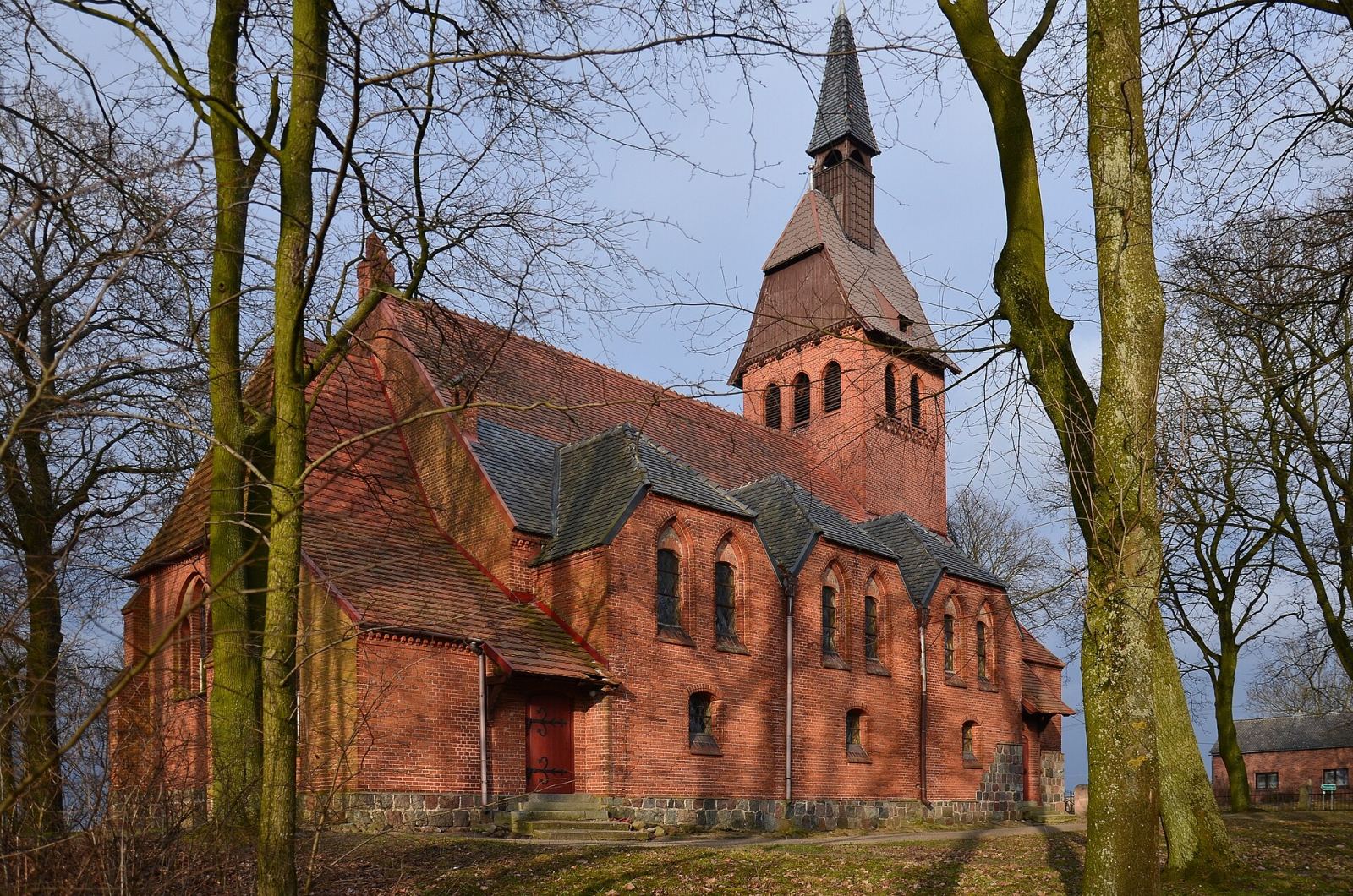 Kościół ewangelicki, ob. rzymskokatolicki filialny pw. Najświętszego Serca Pana Jezusa, Ryńsk