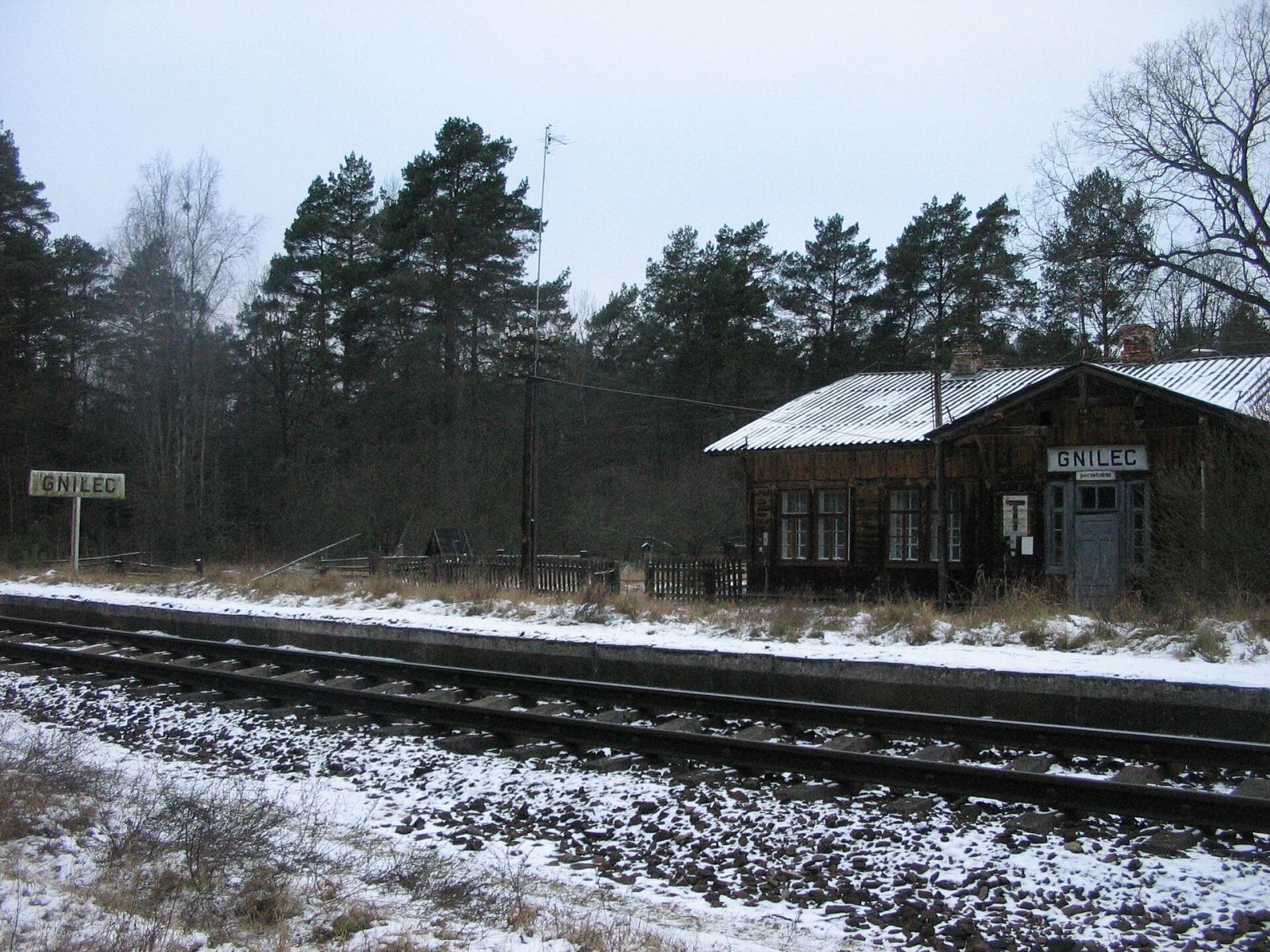 Budynek kolejowy, ob. mieszkalny, Gnilec