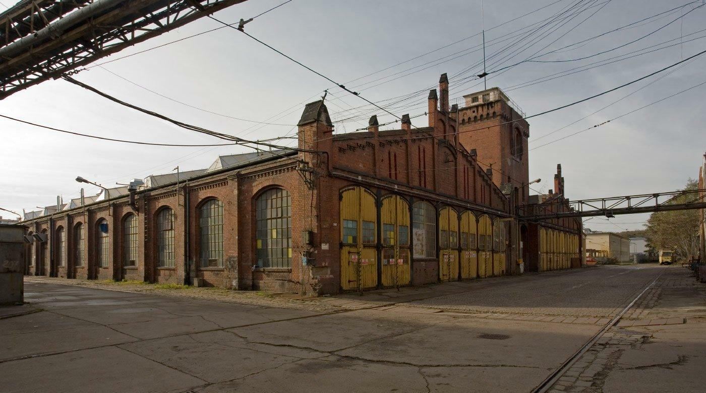 Kompleks 2 hal postojwych zajezdni tramwajowej z wieżą wodną, Wrocław
